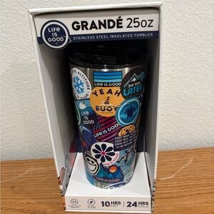 Life Is Good Colorful Stainless Steel Tumbler